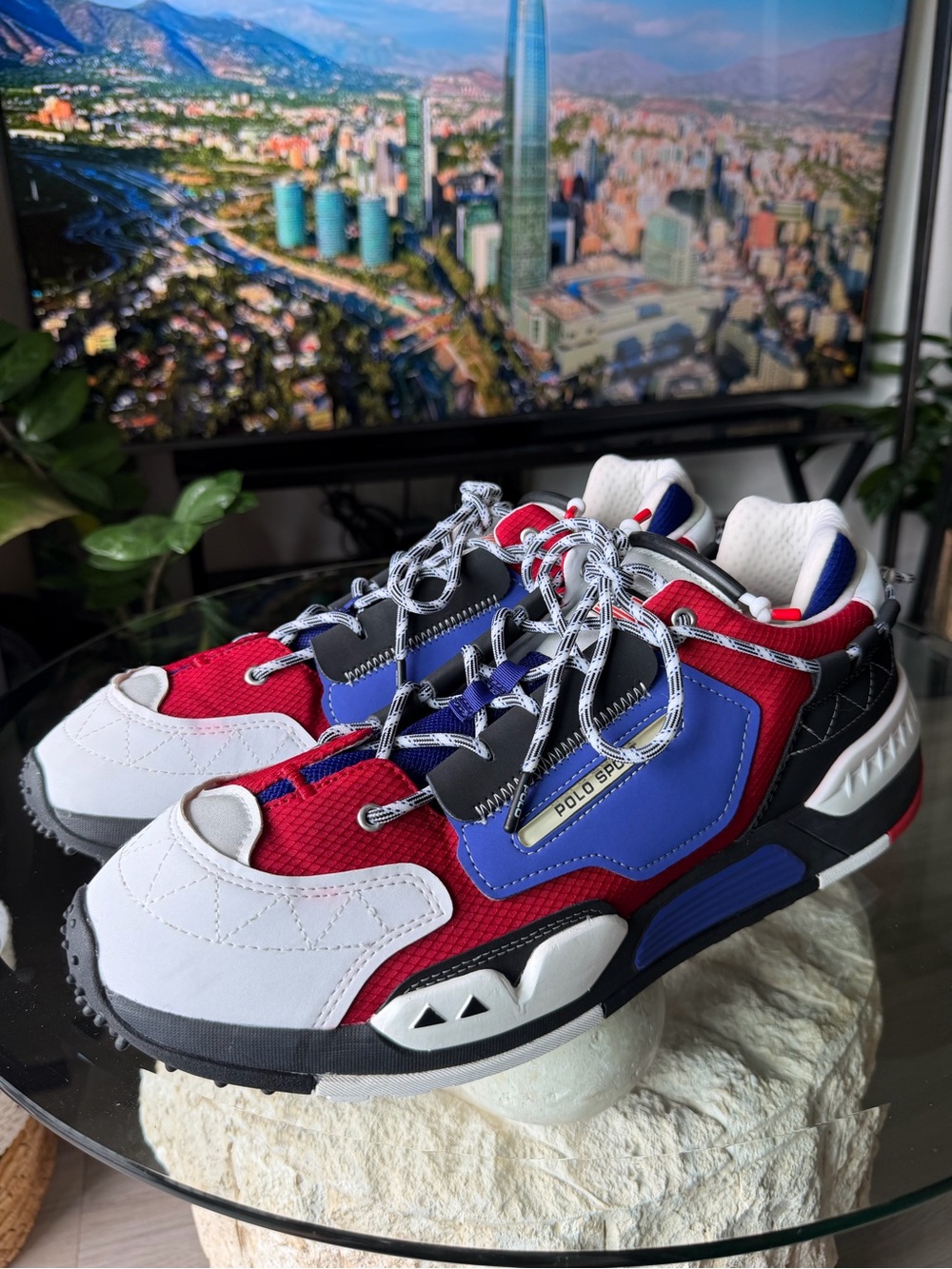 Polo Ralph Lauren PS200 Polo Sport Sneakers Men’s Size 15 Red White Blue